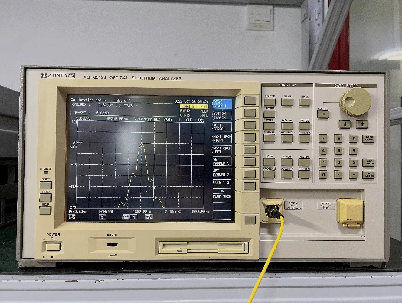 AQ6315A 光谱分析仪 横河(YOKOGAWA) 故障 Memory err 维修案例