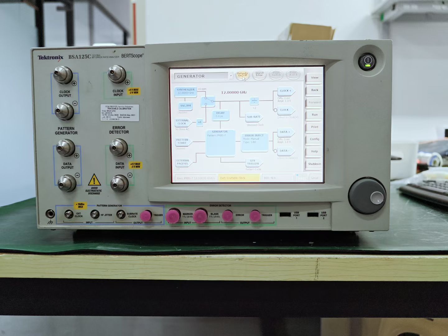 BSA125C 泰克Tektronix  误码仪 报错 维修案例