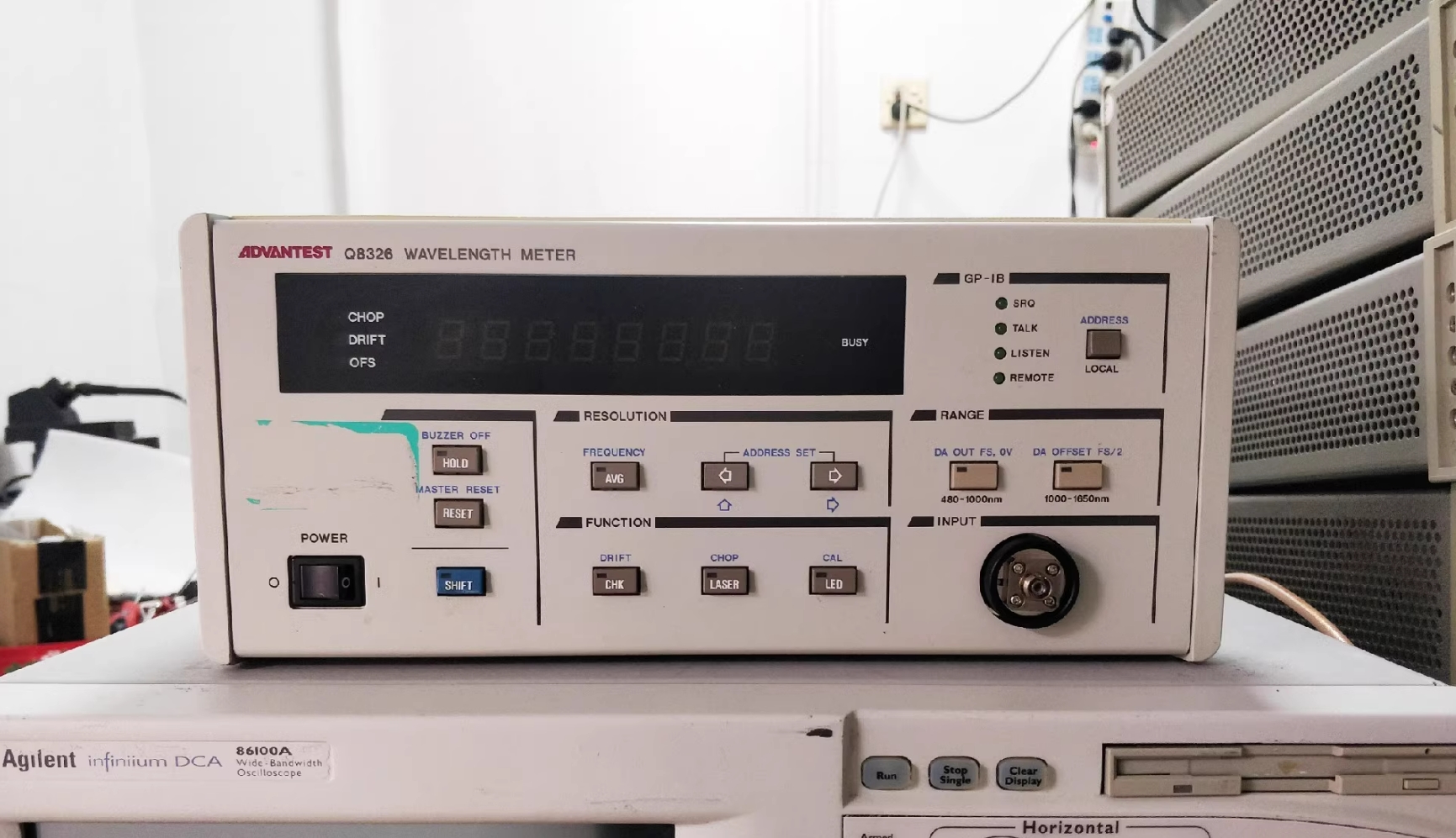 Q8326光波长计爱德万Advantest开机激光管功率报错故障维修案例